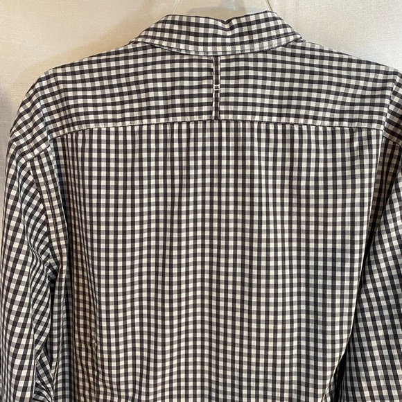 NWT Banana Republic Grey and Black  Plaid Long Sleeve Dress Shirt Mens XLg - Picture 12 of 15